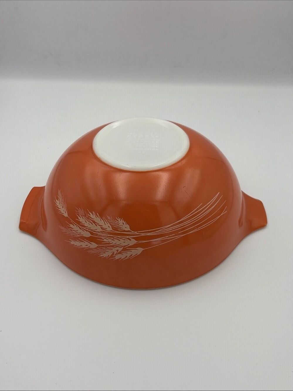 Pyrex Autumn Harvest Wheat #443 Cinderella Mixing Bowl 2.5L Orange Vintage 1978